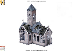 Destroyed Village Church - 15mm