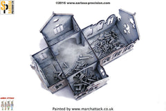 Destroyed Village Church - 15mm