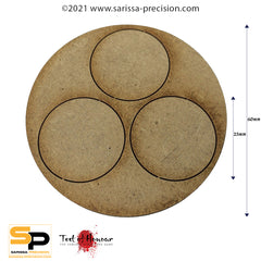 60mm Large Gun Team Base for 25mm round bases