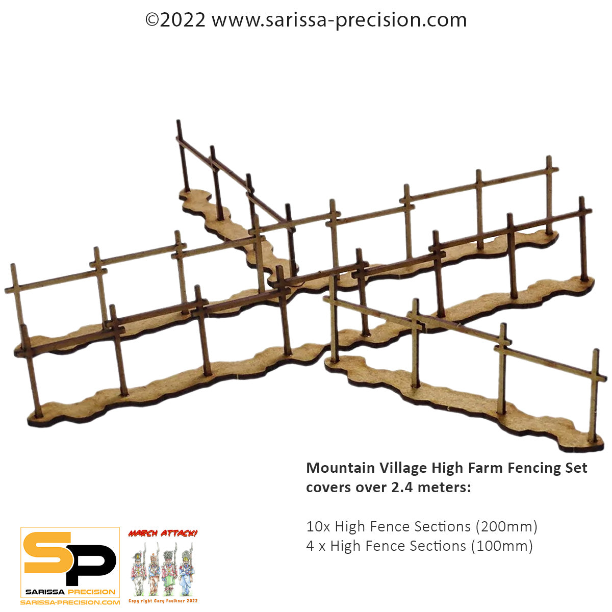 Mountain Village High Farm Fence Set (28mm)