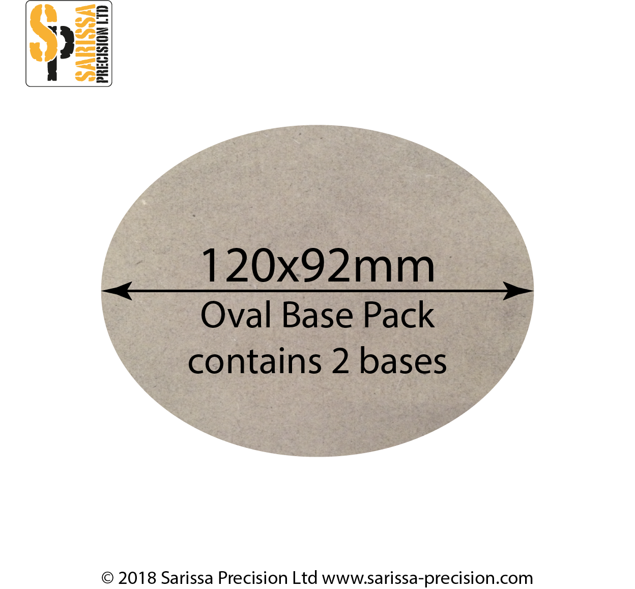 120 x 92mm Oval Base Pack
