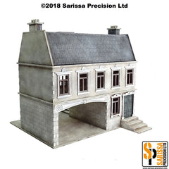 European Townhouse with Archway and Dormer
