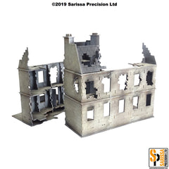 European Destroyed Townhouse Scenery Set (28mm)