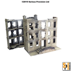 European Destroyed Townhouse Scenery Set (28mm)