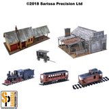 3.10 Old West Railroad Scenery Set