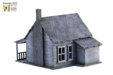 House with Porch - Stone Chimney 1