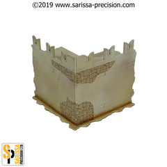 Desert Fort Corner Walls (28mm)