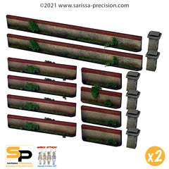 Walls - Low Stucco Walls, Intact