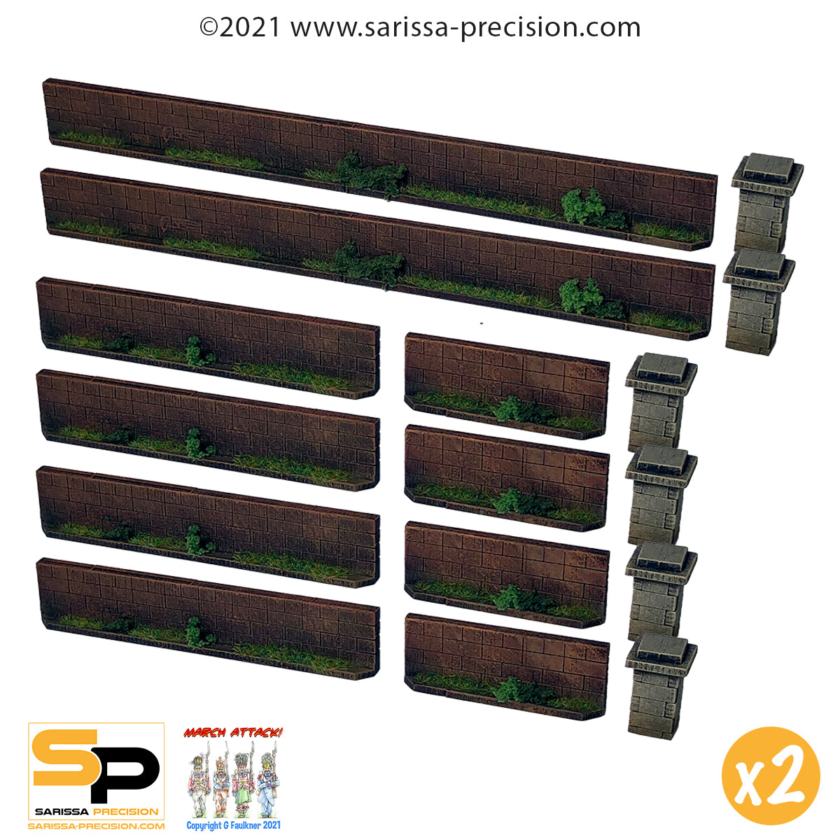 Walls - Low Brick Walls, Intact