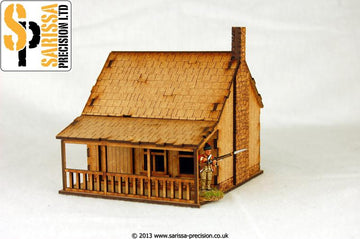 House with Porch - Stone Chimney 2