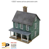 15mm North American - Planked House with Porch