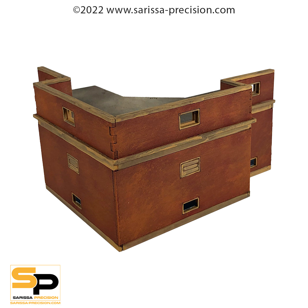 15mm ACW Brick Fort Bastion Corner