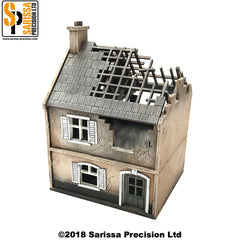 Destroyed Town Scenery Set - 15mm