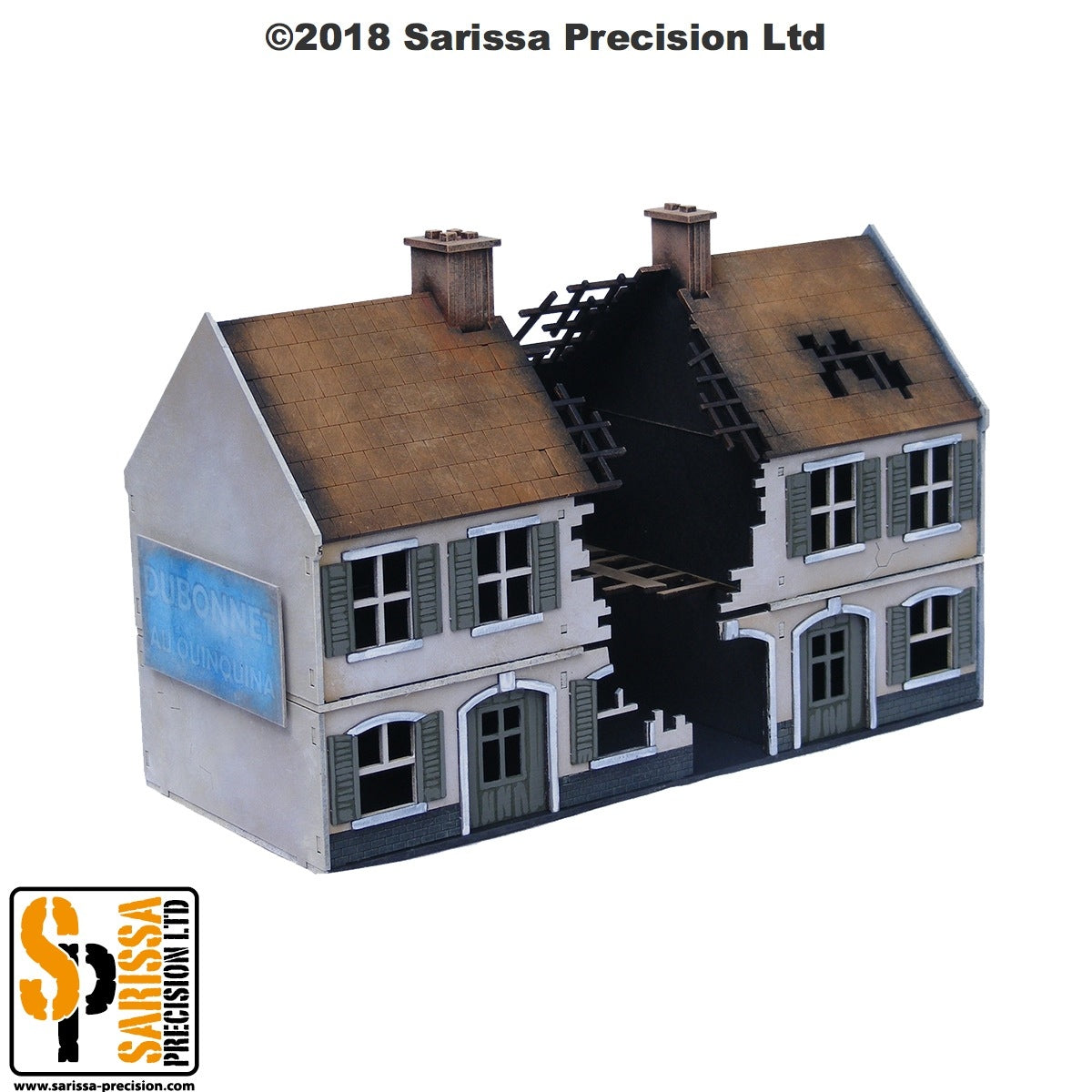 Destroyed Terrace House Block (28mm)