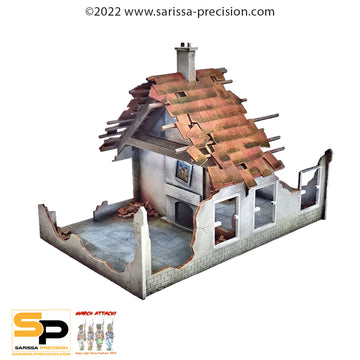 Destroyed Single-Storey Semi (28mm)