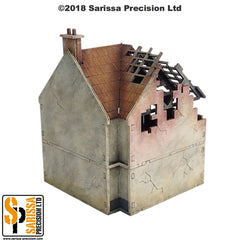 Destroyed Corner Terrace House - 20mm