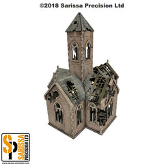 Destroyed Village Church - 20mm