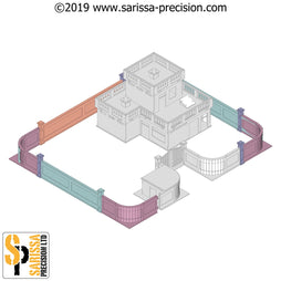 Walled Ambassador's Residence Set (28mm)