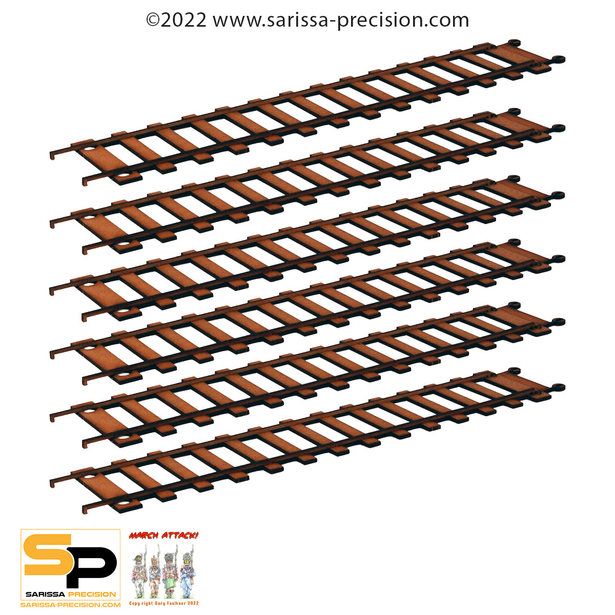 Rail Track Pack: Straight (x6) (28mm)