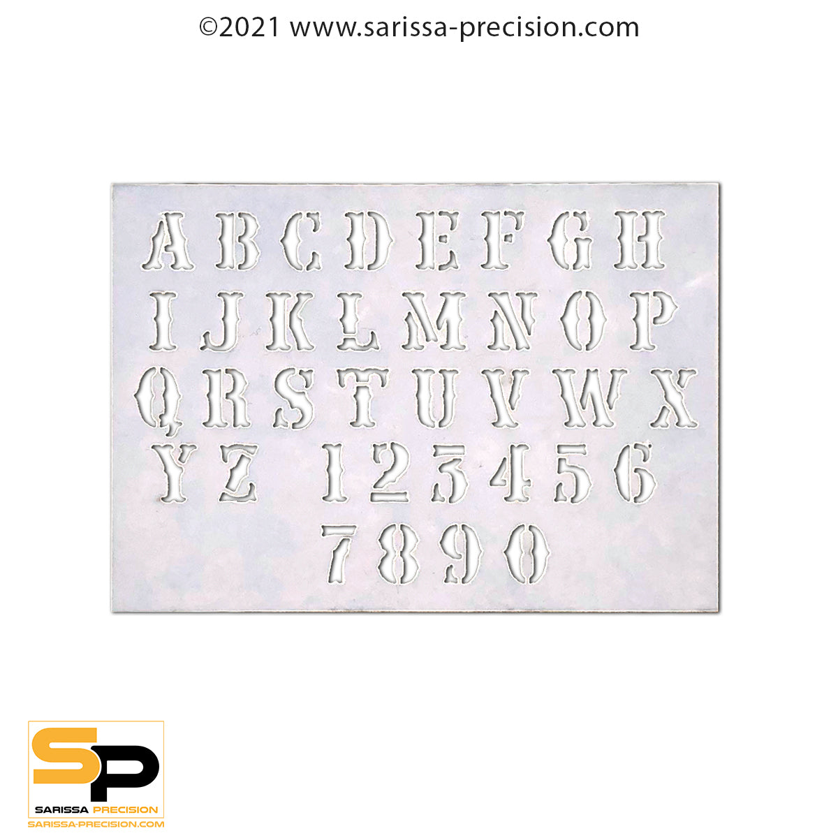 Sarissa Stencil System - Old West Letter Font 10mm
