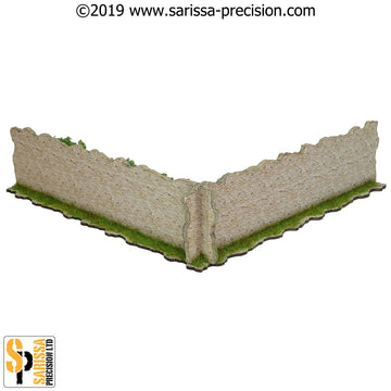 Mediterranean Village Corner Wall 20x20 (28mm)