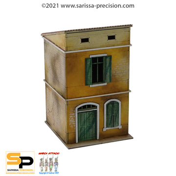 Mediterranean Small House - 2 Floors with Sloped Roof