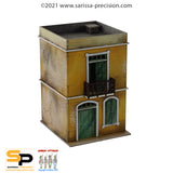 Mediterranean Small House - 2 Floors with Balcony and Flat Roof
