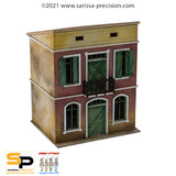 Mediterranean Wide House - 2 Floors with Balcony and Sloped Roof