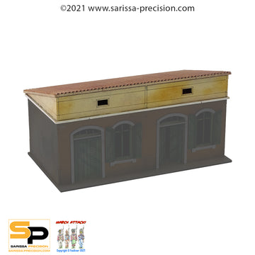 Mediterranean Semi House Sloped Roof