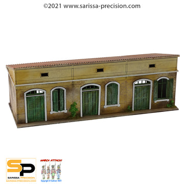 Mediterranean Terrace House - 1 Floor with Sloped Roof