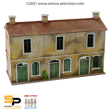 Mediterranean Terrace House - 2 Floors with Pitched Roof