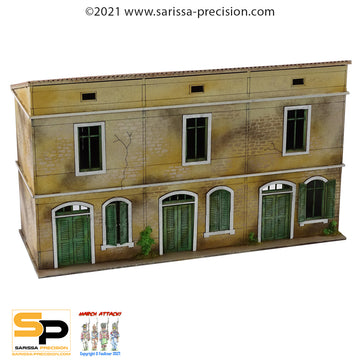 Mediterranean Terrace House - 2 Floors with Sloped Roof