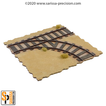 TTS compatible Railway  - Straight with curve split Right L200 x W200mm