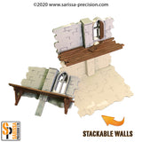 The Ruined City - level 1 Wall with Walkway (x2)