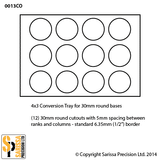 4 x 3 Conversion Tray for 30mm Round Bases