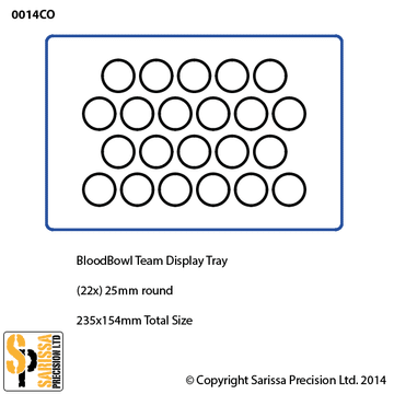Custom BloodBowl Team Display Tray Option 10