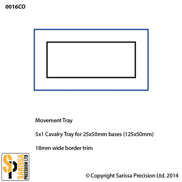 Custom Cavalry Tray 18mm Trim 5x1