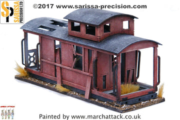 Ghost Town Derelict Caboose Railway Car