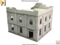 Destroyed Administration Building / Hotel - 28mm