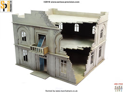 Destroyed Administration Building / Hotel - 28mm