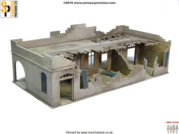 Destroyed Single-Storey Souk Building - 28mm
