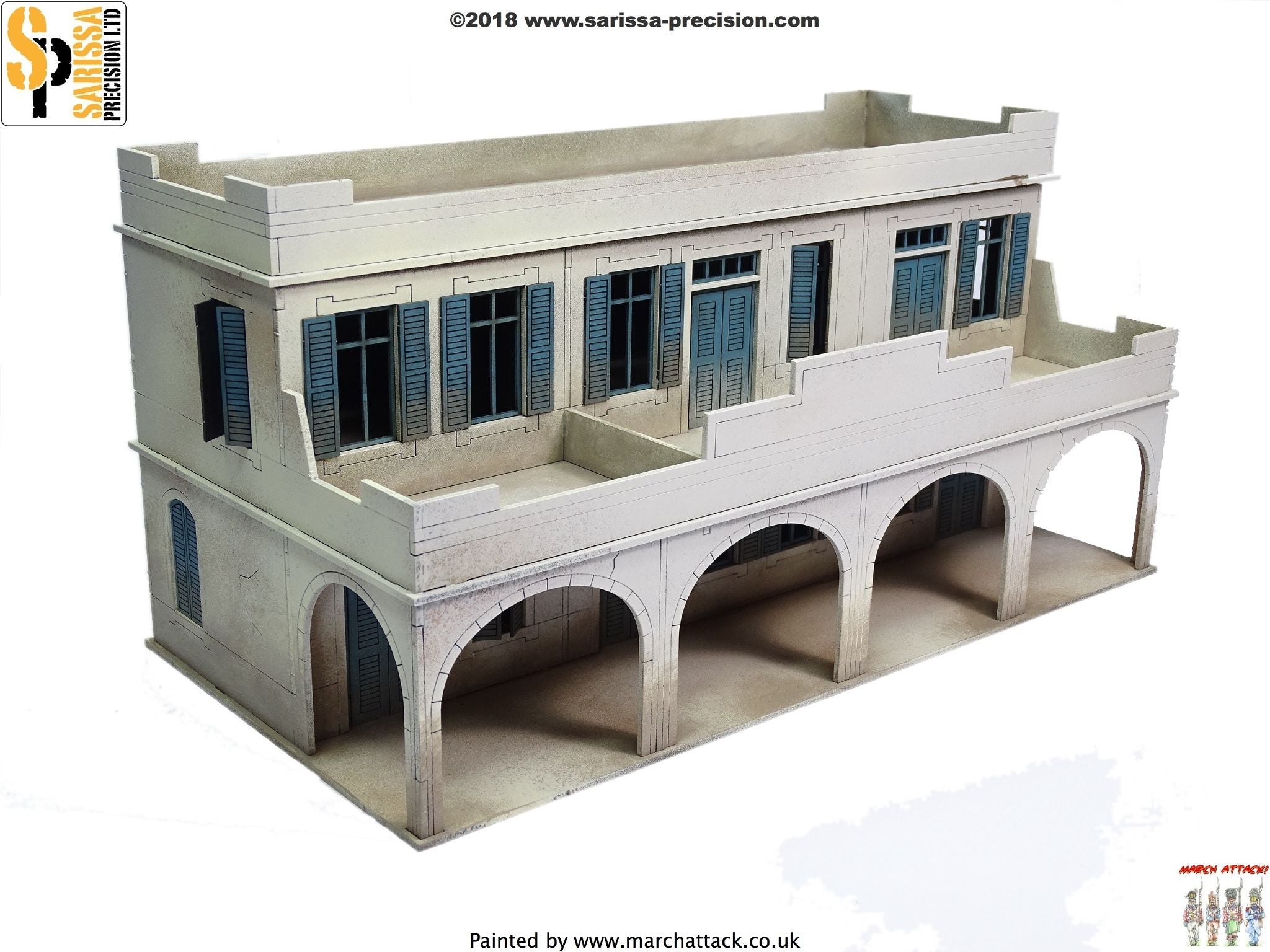 Two-Storey Souk Building - 28mm