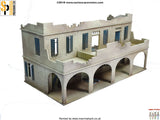 Destroyed Two-Storey Souk Building - 28mm