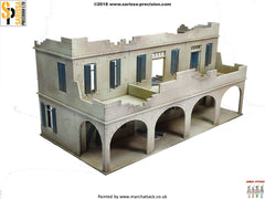 Destroyed Two-Storey Souk Building - 28mm