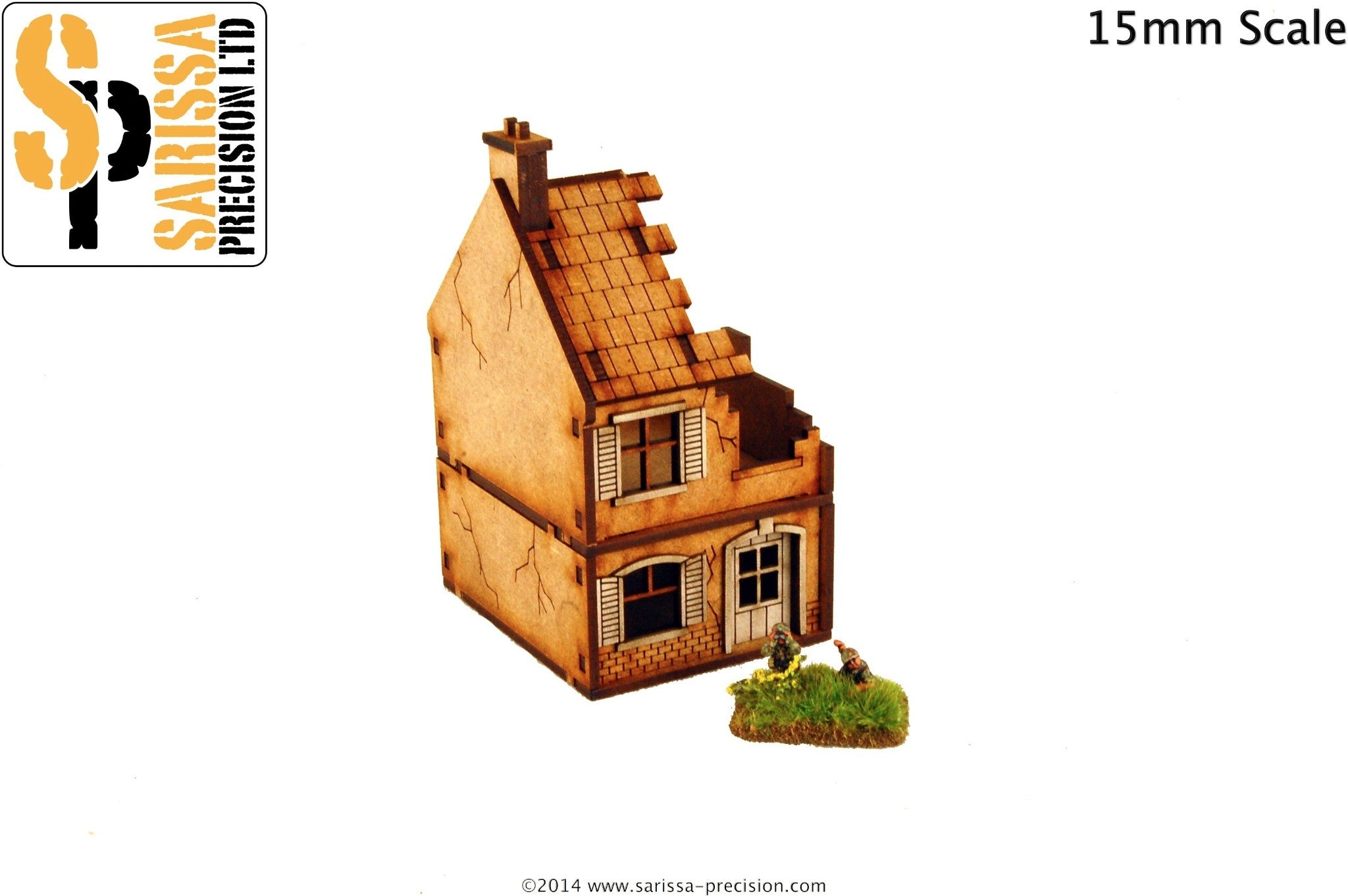 Destroyed Terrace House - 15mm