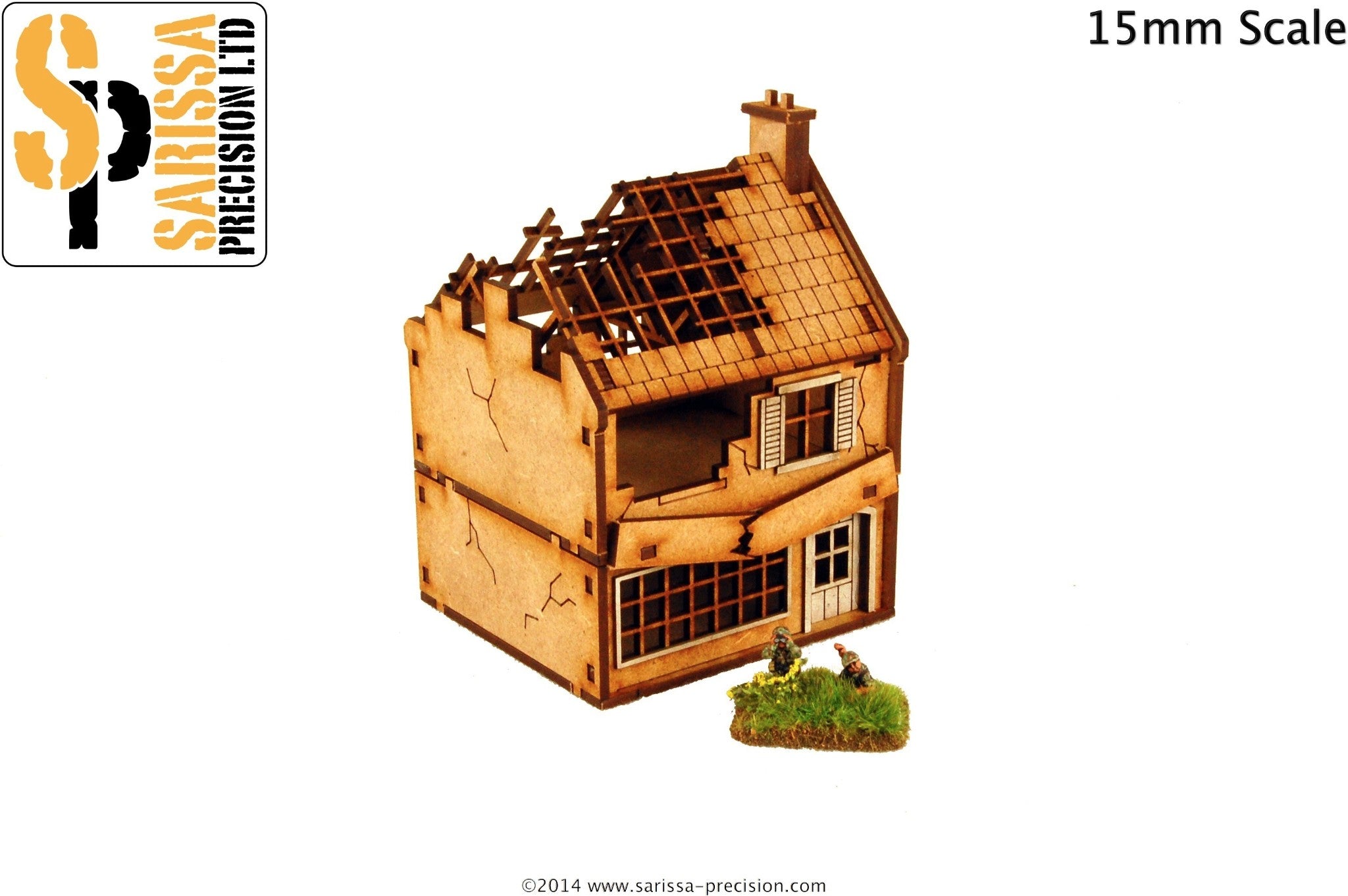 Destroyed Small Shop - 15mm