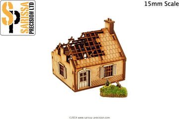 Destroyed Single-Storey House - 15mm