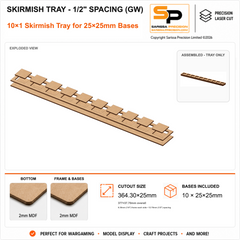 25×25mm Skirmish Tray - 1/2
