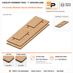 25×50mm Cavalry Skirmish Tray - 1