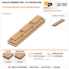 25×50mm Cavalry Skirmish Tray - 1/2